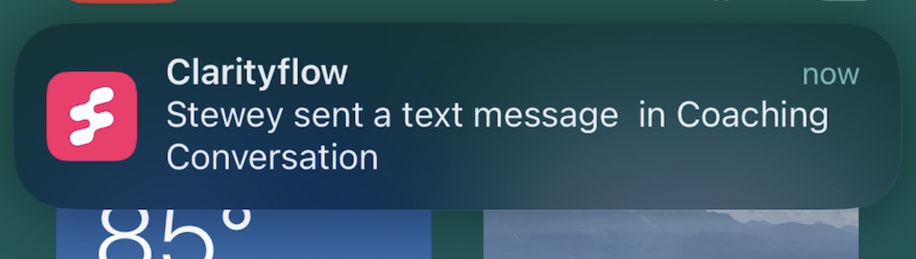 Clarityflow SMS push notifications