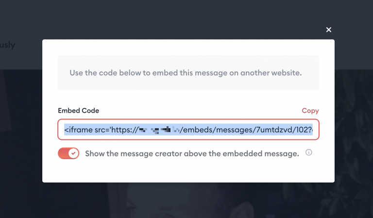 copy embed code