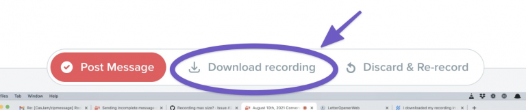 download recording button