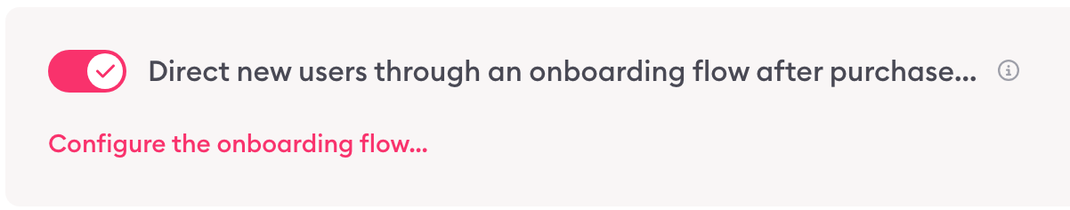 Onboarding Option