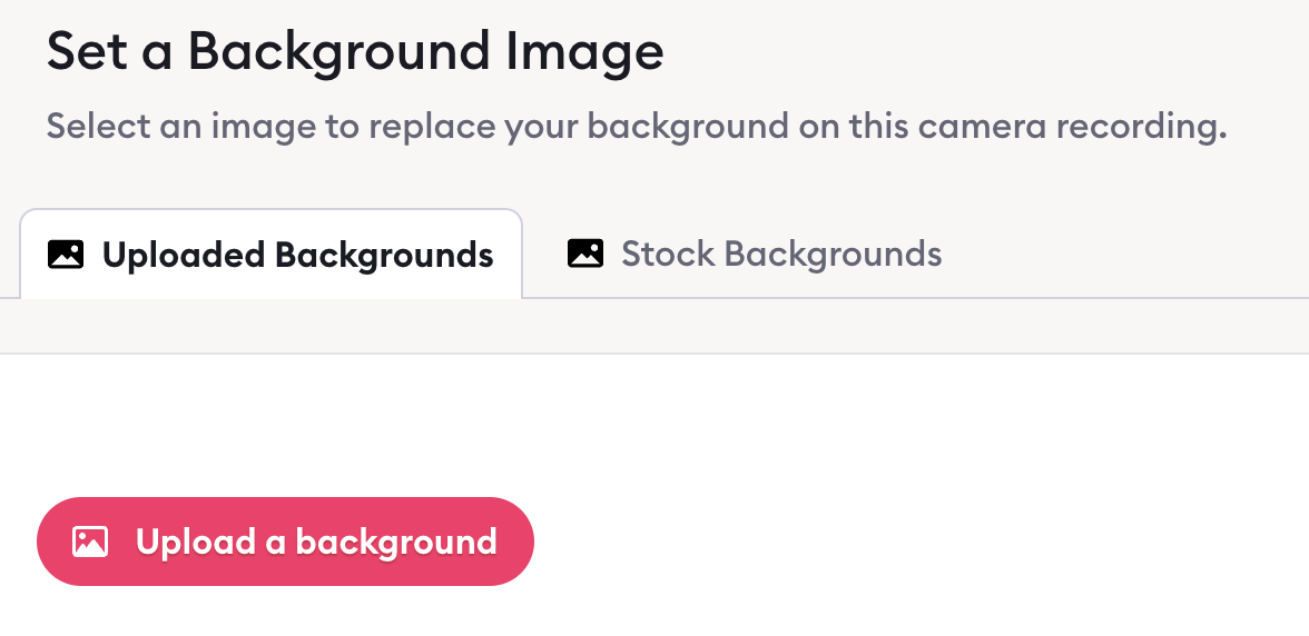 upload or select a background