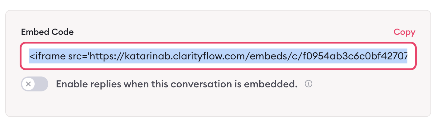 embed code