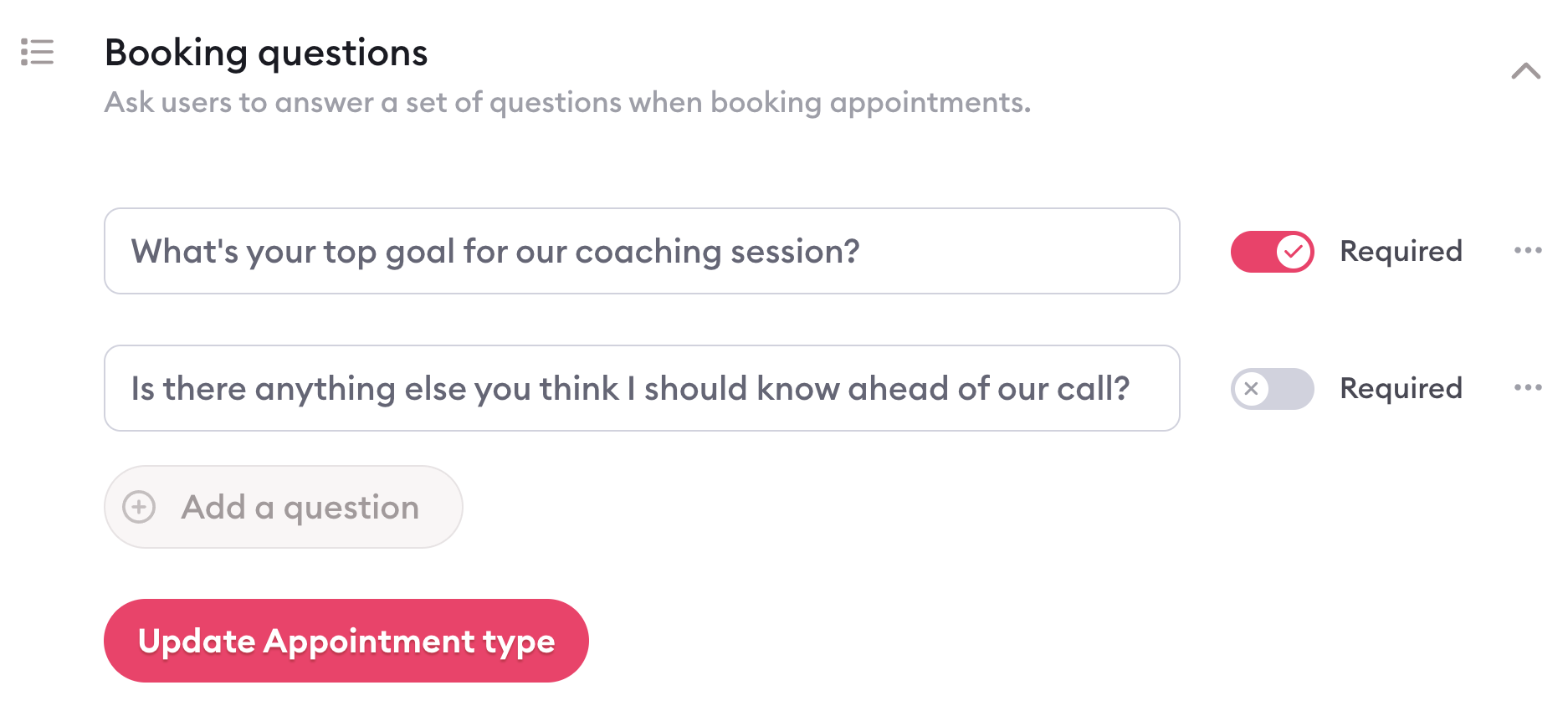 booking questions