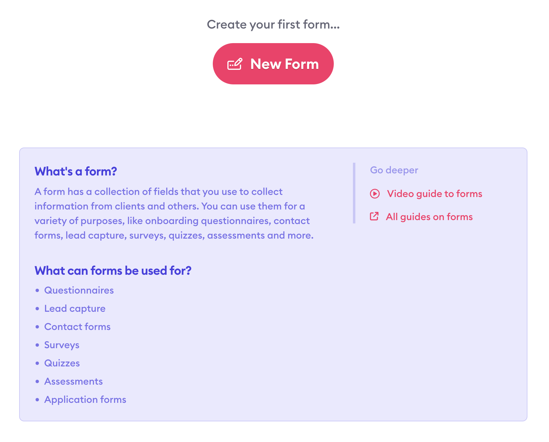 create your first Clarityflow form