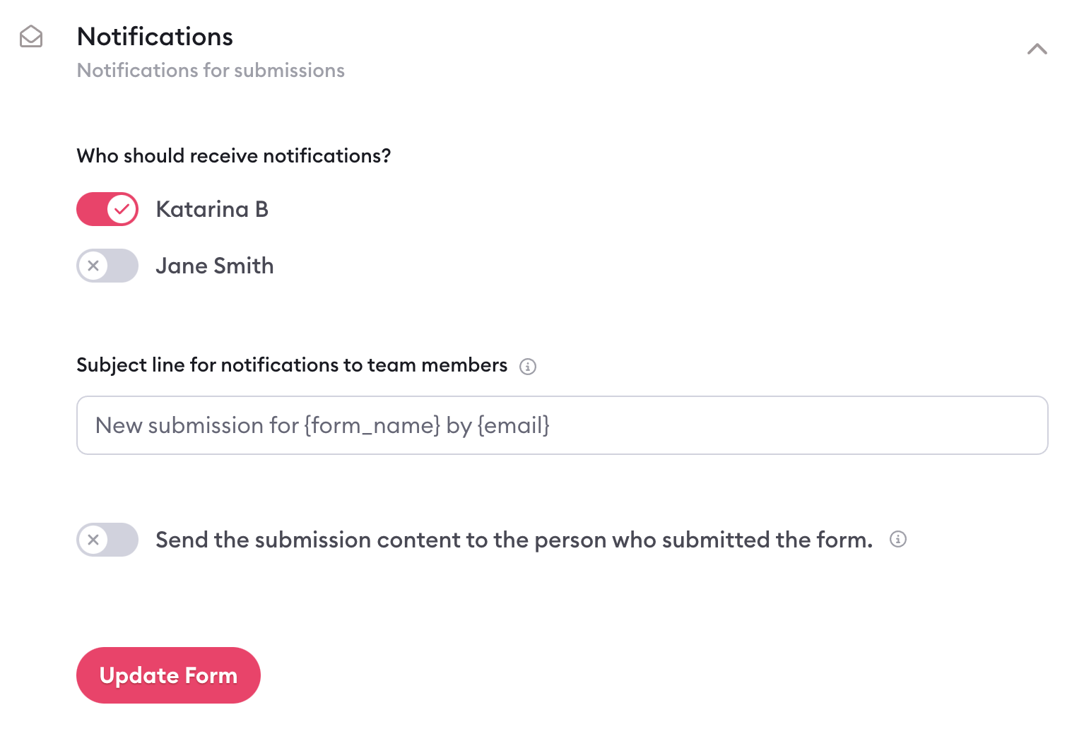 Clarityflow form submission notifications