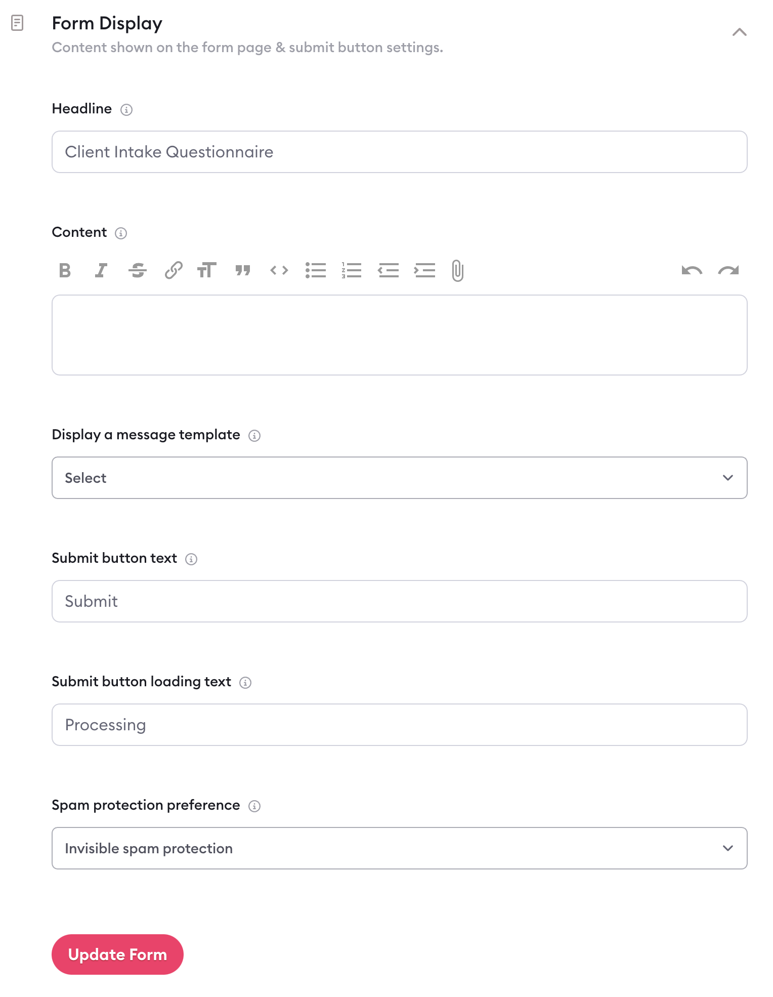 customize your form display