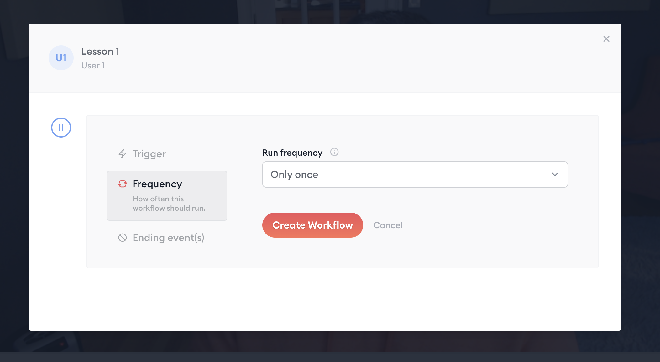 workflow run frequency