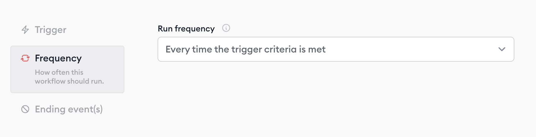 workflow run frequency